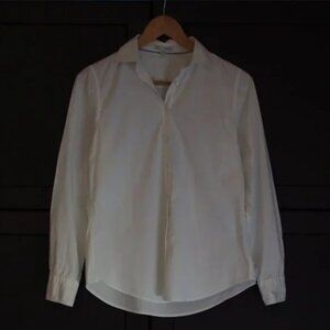 Gap | White Long Sleeve Shirt, Stretch Fitted